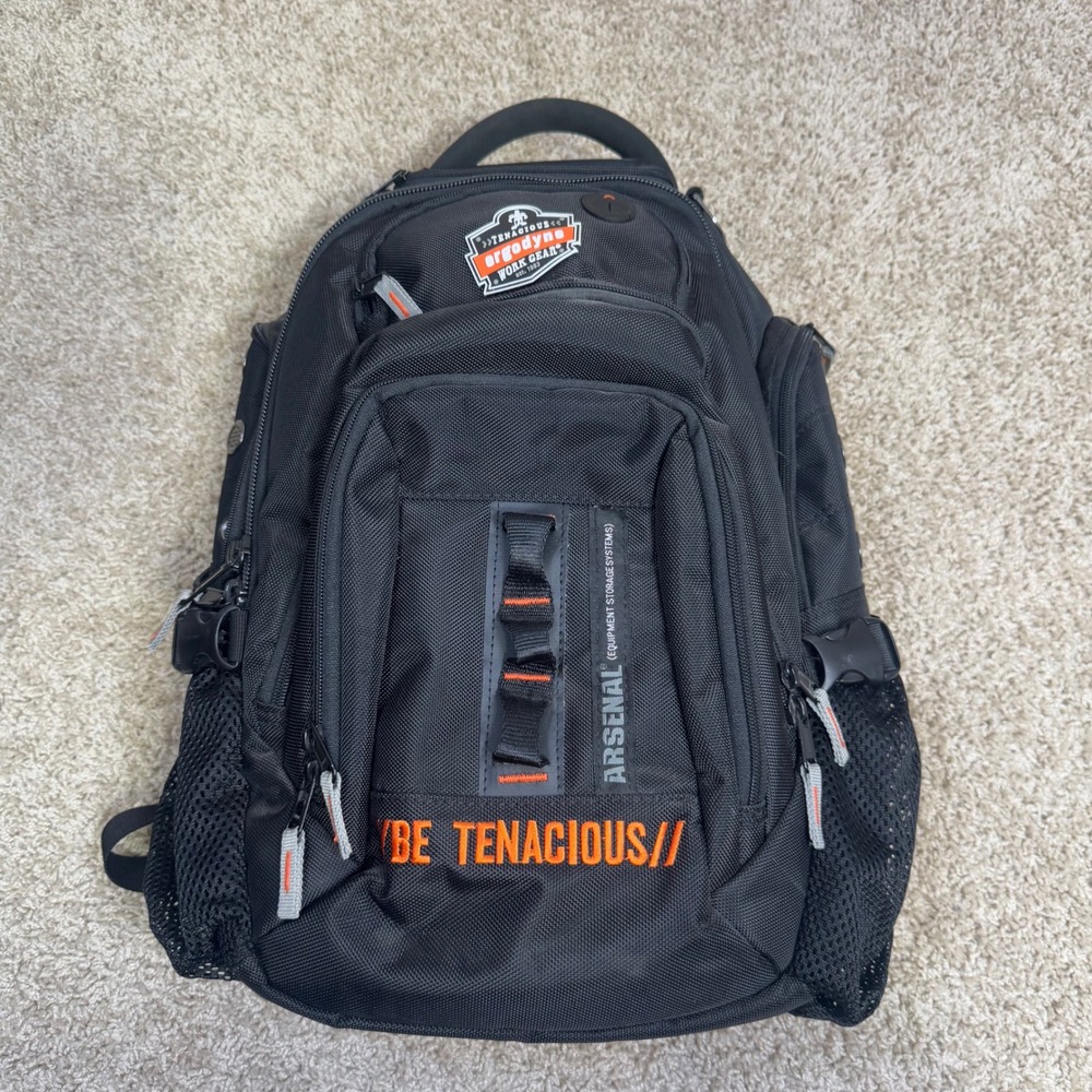 Ergodyne Arsenal Work‎ Gear Backpack Tool Bag Organizer Black Be Tenacious